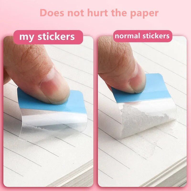 Πλαστικό αυτοκόλλητο ευρετηρίου PET Ετικέτες κατηγορίας χαριτωμένες αυτοκόλλητες σημειώσεις μαθητής σχολείου σελιδοδείκτης χαρτί αυτοκόλλητο αυτοκόλλητο οδηγιών δώρο