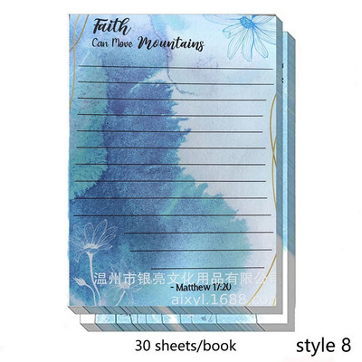 30 lehte värvilised lilled kleepuvad märkmed Märkmik memoülesannete loendi koostaja rebitav memoleht kirjatarbed