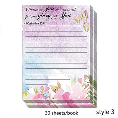 30 lehte värvilised lilled kleepuvad märkmed Märkmik memoülesannete loendi koostaja rebitav memoleht kirjatarbed