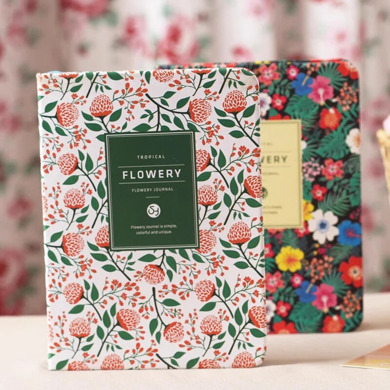 Ins Floral Planner märkmik Kawaii Agenda Planner Eelarve Raamat Ajakava Korraldaja Päevik Märkmik Korea kirjatarbed Kontoritarbed