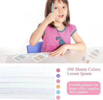50 листа Rainbow To-Do List Лепящи бележки Бележник Memo Planner Разкъсваем блок за бележки Канцеларски материали