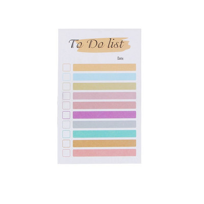 50 lapų vaivorykštės darbų sąrašas Lipnių užrašų bloknotas Atminimų planuotojas Nuplėšiamas užrašų bloknotas raštinės reikmenys