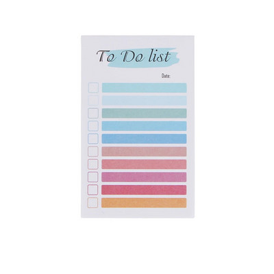 50 lapų vaivorykštės darbų sąrašas Lipnių užrašų bloknotas Atminimų planuotojas Nuplėšiamas užrašų bloknotas raštinės reikmenys