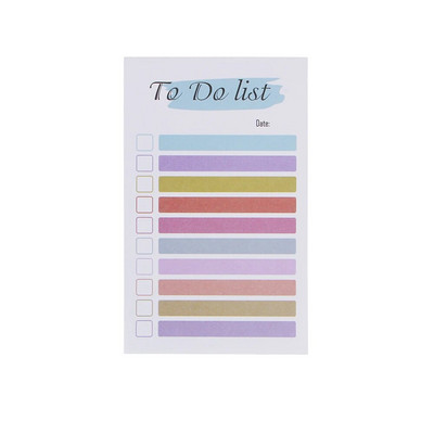 50 lapų vaivorykštės darbų sąrašas Lipnių užrašų bloknotas Atminimų planuotojas Nuplėšiamas užrašų bloknotas raštinės reikmenys