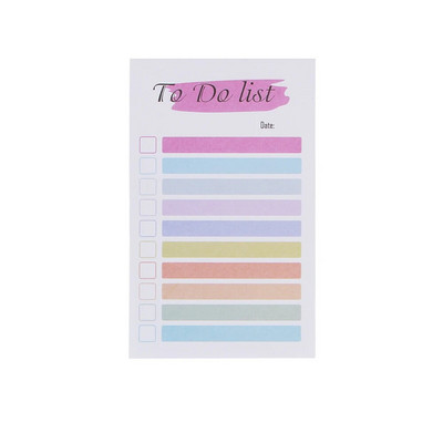 50 lapų vaivorykštės darbų sąrašas Lipnių užrašų bloknotas Atminimų planuotojas Nuplėšiamas užrašų bloknotas raštinės reikmenys