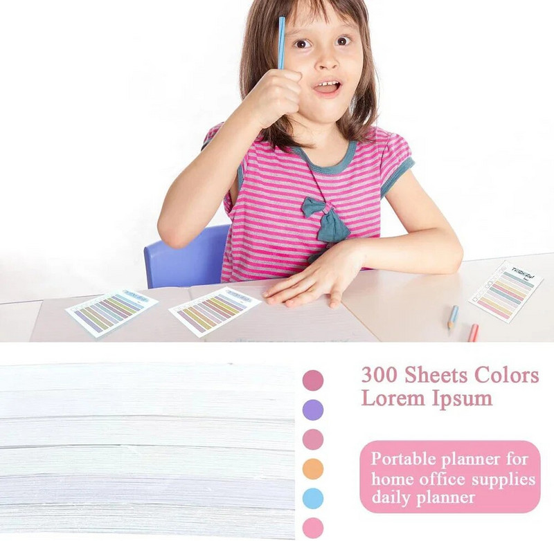 50 lapų vaivorykštės darbų sąrašas Lipnių užrašų bloknotas Atminimų planuotojas Nuplėšiamas užrašų bloknotas raštinės reikmenys