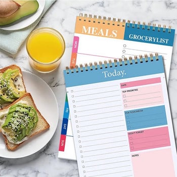 Подложка за седмично планиране на хранене с 52 страници Бележник за планиране на хранене за организирани седмични контролен списък за хранителни стоки за удобно пазаруване
