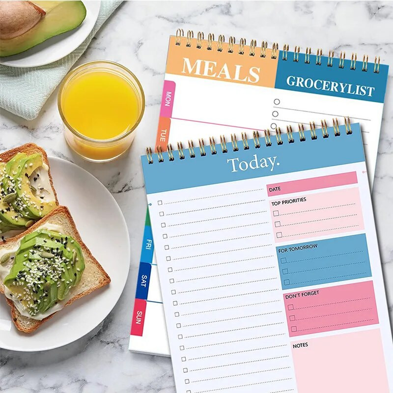 52 Σελίδες Weekly Meal Planner Pad Meal Planner Notepad για οργανωμένη εβδομαδιαία λίστα ελέγχου παντοπωλείου για βολικές αγορές