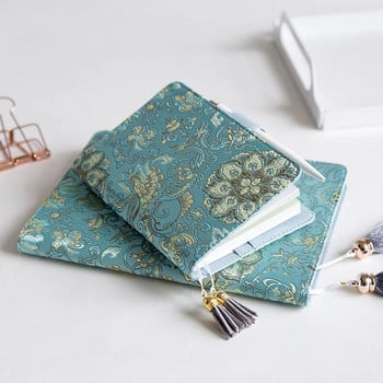 Σημειωματάριο ευρωπαϊκού τύπου Flying Blue Flower Tassel Mark Hand Account Book Lattice Μικρό φρέσκο δημιουργικό ημερολόγιο