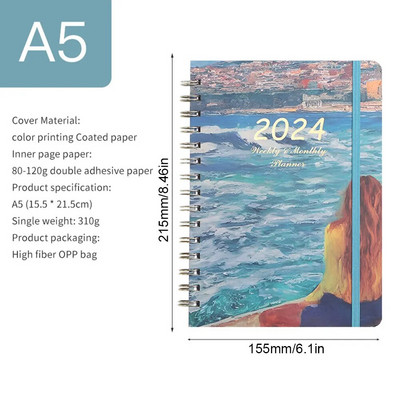 2024. aasta päevakava märkmik Ajahaldus Nädala kuuplaneerija Kahejuhtmeline sidumine Päevakava ajakava planeerijad Päevakava kalendri korraldaja