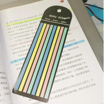LE 2Pcs Colors Memo Pad Αυτοκόλλητα Φθορίζουσες καρτέλες ευρετηρίου Σημαίες Sticky Note Χαρτικά Μαθητές Σχολικά προμήθειες γραφείου