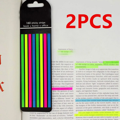 LE 2tk Värvid Memopadi kleebised Fluorestseerivad registrikaardid Lipud Kleepmärkmed Kirjatarbed Õpilased Kooli kontoritarbed