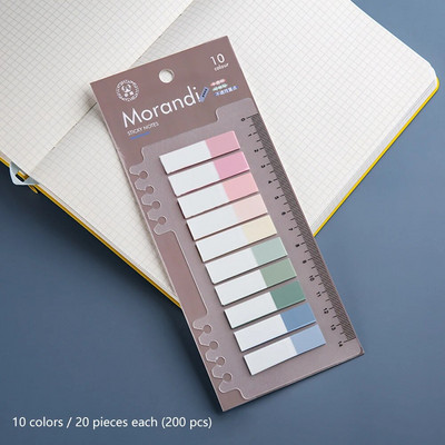 Läbipaistvad vahekaardid Lipud Kleepmärkmed Kirjatarbed Lastele Kingitused Veekindel isekleepuv memoMärkmik Kooli kontoritarbed