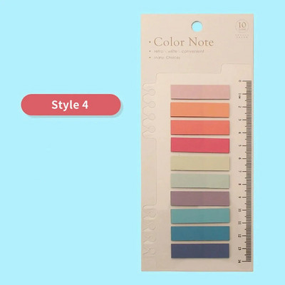 200 lehte/pakk Värvilised kleepuvad märkmed Memoleht Sildid Märkmik Järjehoidjad Märkmik Kool Kontoritarbed