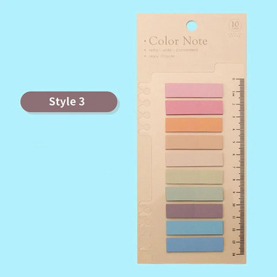 200 lehte/pakk Värvilised kleepuvad märkmed Memoleht Sildid Märkmik Järjehoidjad Märkmik Kool Kontoritarbed