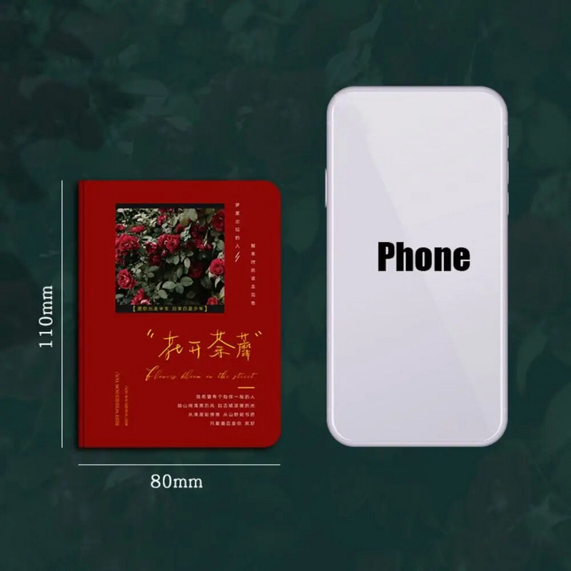 96 Φύλλα Φορητό Βιβλίο τσέπης Απλό Λογοτεχνικό Οριζόντιο Σημειωματάριο Μίνι Α7 Σχεδιασμός ημερολογίου Γραφείο Σχολική προμήθεια