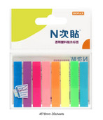 Stickn 34020/34021 Spalvingi plastikiniai rodyklės skirtukai Dozatorius Lipdukai Skirstyklė Biuro reikmenys Popierius Lipdieji lapeliai