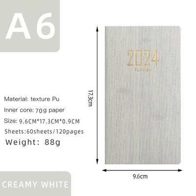Agenda 2024 Weekly Planner A6 Ημερήσιο σημειωματάριο Budget Notebooks Zeszyt Travel Φορητό χρονοδιάγραμμα Record Money Saving Organizer