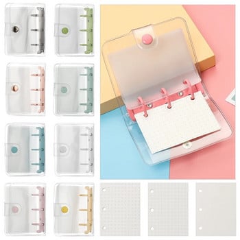 Mini File Folder 3 Hole Loose-leaf Refill Notebook Cover Hand account Diary Ring Binder Inner Pages Βιβλίο ημερολογίου