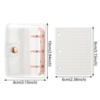 Mini File Folder 3 Hole Loose-leaf Refill Notebook Cover Hand account Diary Ring Binder Inner Pages Βιβλίο ημερολογίου