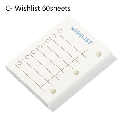 Mini File Folder 3 Hole Loose-leaf Refill Notebook Cover Hand account Diary Ring Binder Inner Pages Βιβλίο ημερολογίου