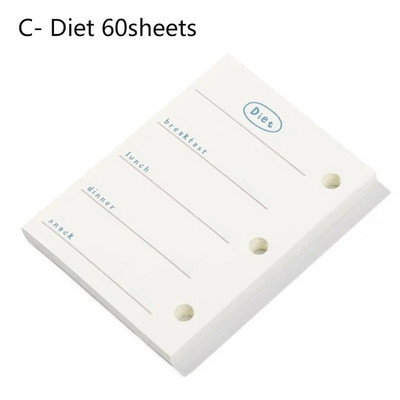 Mini File Folder 3 Hole Loose-leaf Refill Notebook Cover Hand account Diary Ring Binder Inner Pages Βιβλίο ημερολογίου