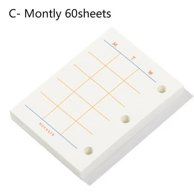 Mini File Folder 3 Hole Loose-leaf Refill Notebook Cover Hand account Diary Ring Binder Inner Pages Βιβλίο ημερολογίου