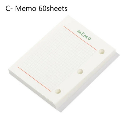 Mini File Folder 3 Hole Loose-leaf Refill Notebook Cover Hand account Diary Ring Binder Inner Pages Βιβλίο ημερολογίου