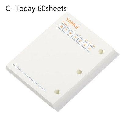 Mini File Folder 3 Hole Loose-leaf Refill Notebook Cover Hand account Diary Ring Binder Inner Pages Βιβλίο ημερολογίου