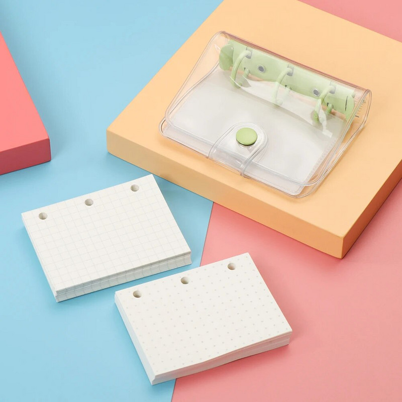 Mini File Folder 3 Hole Loose-leaf Refill Notebook Cover Hand account Diary Ring Binder Inner Pages Βιβλίο ημερολογίου