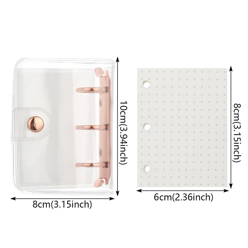 Mini File Folder 3 Hole Loose-leaf Refill Notebook Cover Hand account Diary Ring Binder Inner Pages Βιβλίο ημερολογίου