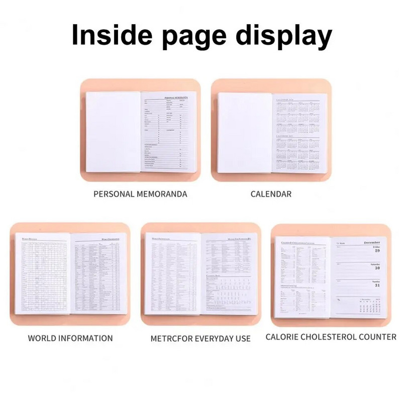 A7 2024 angļu valodas plānotājs mākslīgās ādas cietajos vākos 180 lappuses Mini žurnāls Piena kabatas piezīmju grāmatiņa Skolas plānotājs Skolēnu piederumi