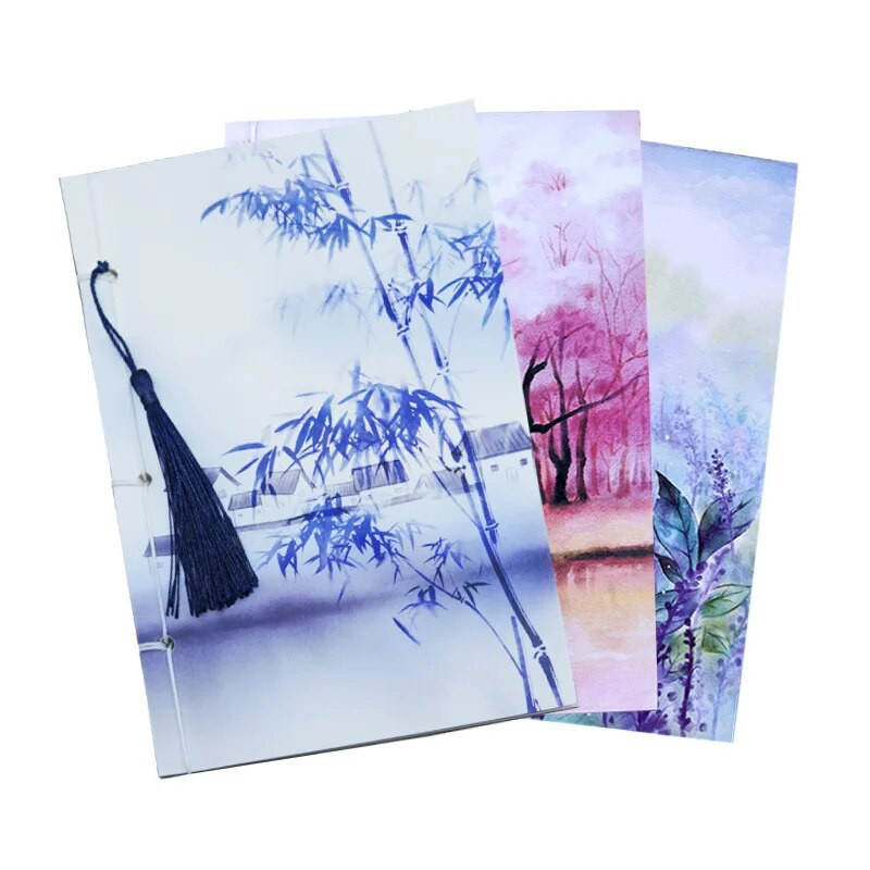 20,8x14 cm Vintage Λευκό Χρώμα Κενό Χαρτί Σημειωματάριο Diary Planner Κινέζικο στυλ για δώρο φίλου για επιστολόχαρτα καλλιγραφίας
