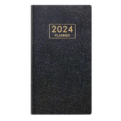 A6 2024 Ingliskeelne Planner Nahast Kõvakaaneline 120 lehekülge Tindikindel paber Elegantne ajakirja piimatoodete märkmik õpilaste tarvikud