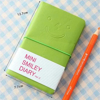 Smile Notebook Fitted Hard Copybook Цветен дневник Бележник Kawaii Канцеларски материали Подарък Zakka Офис материали Ученически пособия