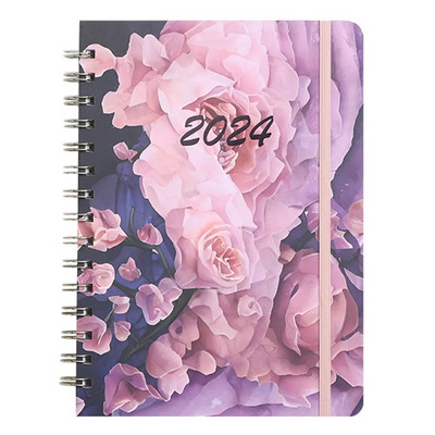 2024 Εβδομαδιαίο Μηνιαίο Σχεδιασμό Διπλού Καλωδίου Ατζέντα Δέσμευση Πρόγραμμα Σχεδιαστές Ατζέντα Ημερολόγιο Οργανωτής Σημειωματάριο 365 ημερών Home Office