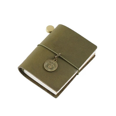 Notebook Traveler's Fromthenon Mini Notebook με χαλαρά φύλλα Top Layer Leather Pocket Planner Notebooks for Students Χαρτικά