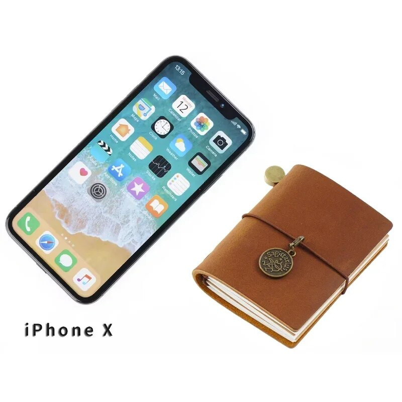 Notebook Traveler's Fromthenon Mini Notebook με χαλαρά φύλλα Top Layer Leather Pocket Planner Notebooks for Students Χαρτικά