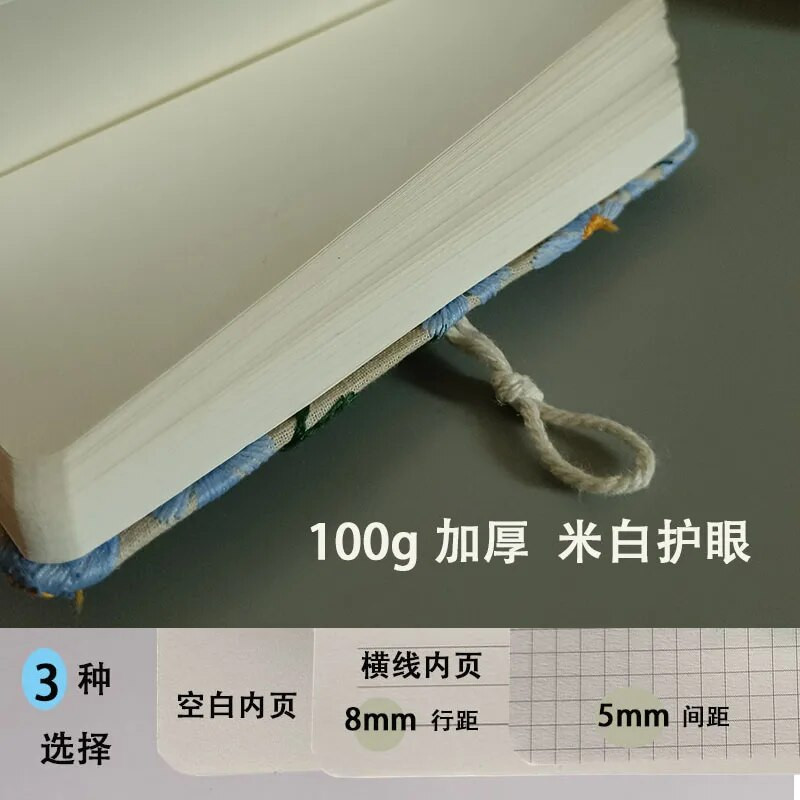 Α5/A6 Χειροποίητο Κέντημα Σημειωματάριο Μαθητικής Εργασίας Σκίτσο Κενό Χέρι Ledger Απλές φορητές προμήθειες γραφικής ύλης