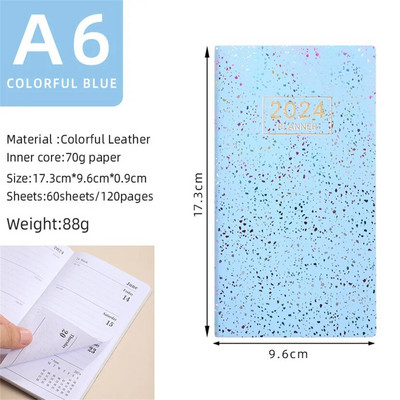 Σημειωματάριο 2024 Starry Agenda Αγγλικά A6 Note Book Weekly Planner Laser Notepad Cuadernos Defter School Schedule Escolar Libreta