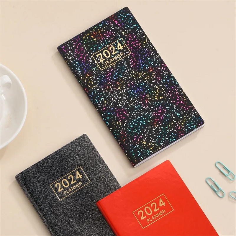 Σημειωματάριο 2024 Starry Agenda Αγγλικά A6 Note Book Weekly Planner Laser Notepad Cuadernos Defter School Schedule Escolar Libreta
