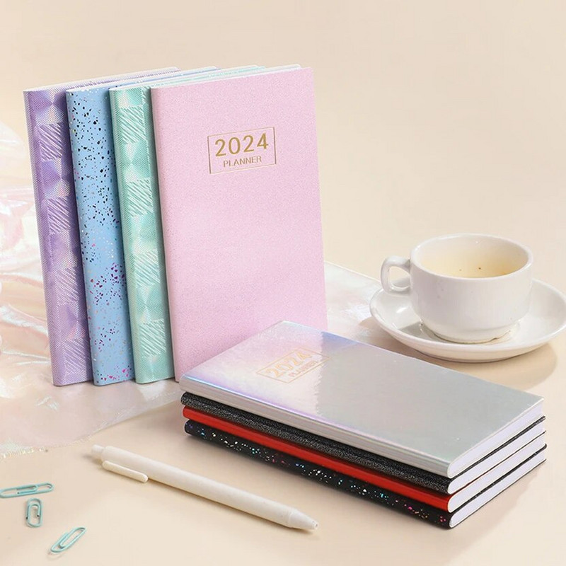 Σημειωματάριο 2024 Starry Agenda Αγγλικά A6 Note Book Weekly Planner Laser Notepad Cuadernos Defter School Schedule Escolar Libreta