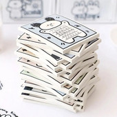 Prikladan crtani film Slatki, svježi, jednostavni, kreativni, studentski, dječji papir s bilježnicama Bijeli zec Serije koje se lako odlijepe, studenti, djeca