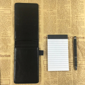 Кожен малък джоб за бележник A7 Планер Daily Memo Мини бележник със стилус метална писалка за бизнес офис работа пътуване