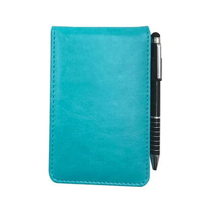 Δερμάτινο μικρό σημειωματάριο τσέπης A7 Planner Daily Memo Mini Notepad με μεταλλικό στυλό γραφίδας για επαγγελματικά ταξίδια γραφείου