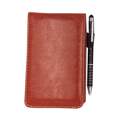 Δερμάτινο μικρό σημειωματάριο τσέπης A7 Planner Daily Memo Mini Notepad με μεταλλικό στυλό γραφίδας για επαγγελματικά ταξίδια γραφείου