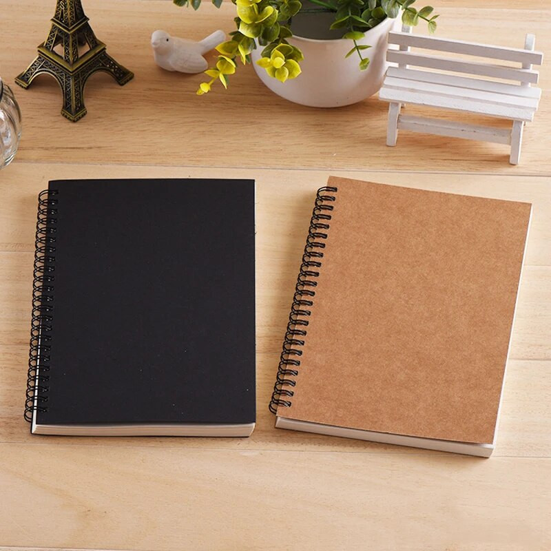 Mielas mažas eskizų sąsiuvinis, skirtas piešti piešti grafiti minkštu viršeliu juodu popieriumi eskizų dienoraščio knygelė atmintinė Biuro mokykla