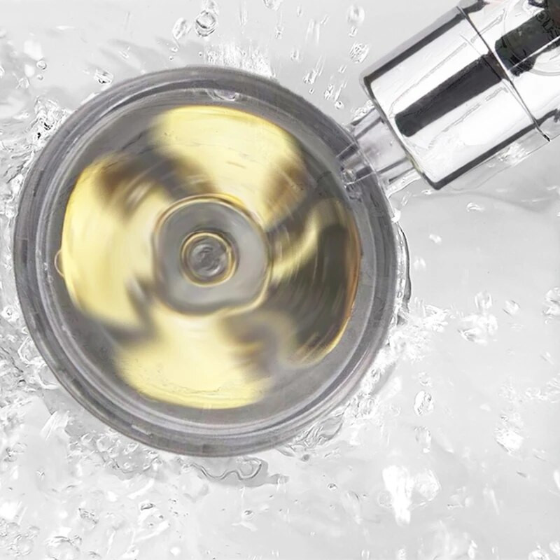 Dušipea Vett säästev kõrgsurve turbopropelleri vooluga dušipea koos ventilaatoriga, vihmasajuga