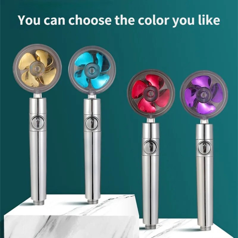 Dušipea Vett säästev kõrgsurve turbopropelleri vooluga dušipea koos ventilaatoriga, vihmasajuga