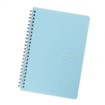 Ατσάλινο δαχτυλίδι Οριζόντια γραμμή Ομαλή γραφή Παχύ χαρτί Σημειωματάριο γραφείου A5 Καθημερινά Εβδομαδιαία Σχεδιασμός Βιβλίο Προμήθειες γραφείου